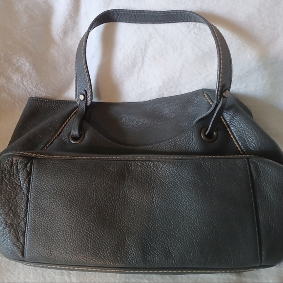 Elegant Gray Leather Bag. - Picture 4 of 8